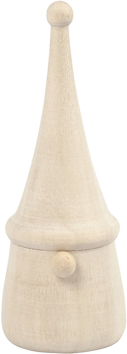 Creativ company skandinavisk julenisse, h: 8 cm, d 3 cm, 1 stk.
