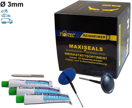 Reinheimer dækreparationssæt maxi-seal maxi-seal m3 rep. sæt d1= 3mm 20 stk.