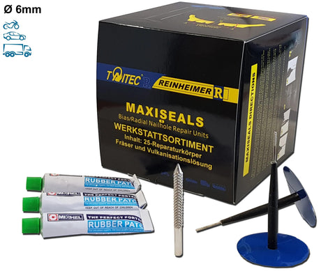 Reinheimer dækreparationssæt maxi-seal maxi-seal m6 rep. sæt d1= 6mm 25 stk.