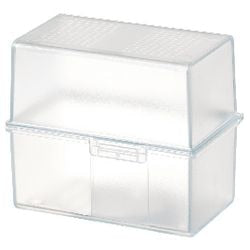 Æske med kortfiler han a7 12,1 x 7,4 x 10,1 cm gennemsigtig til 300 kort