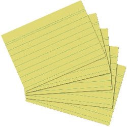 Indekskort herlitz a6 gul