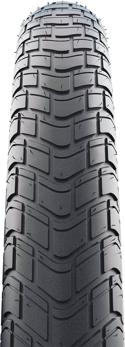 Schwalbe motion big apple - kablet - addix grøn - raceguard - 24x2,15 - sort + refleks