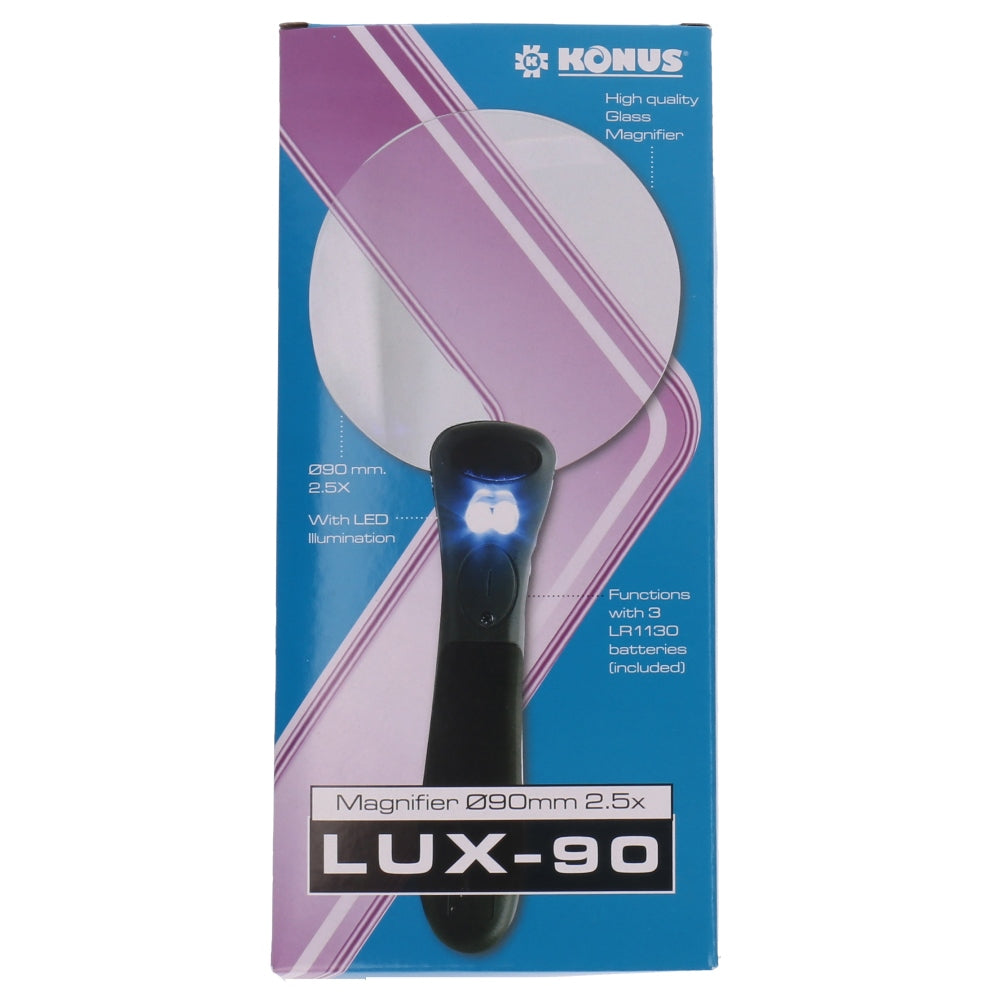 Konus Handloep Lux-90 2.5X med LED