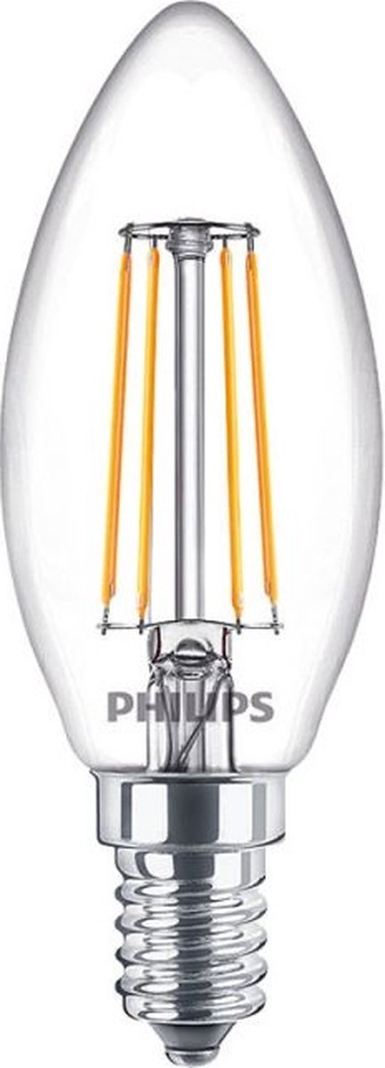 Philips led philips - master value ledcandle e14 filament clear 3.4w 470lm - 927 | bedste farvegengivelse - dæmpbar - erstatter 40w