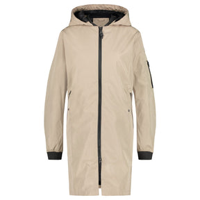 Puch lang bomber regenjas dames cement
