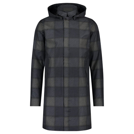 Puch mac regenjas heren blauw marineblauw ruit