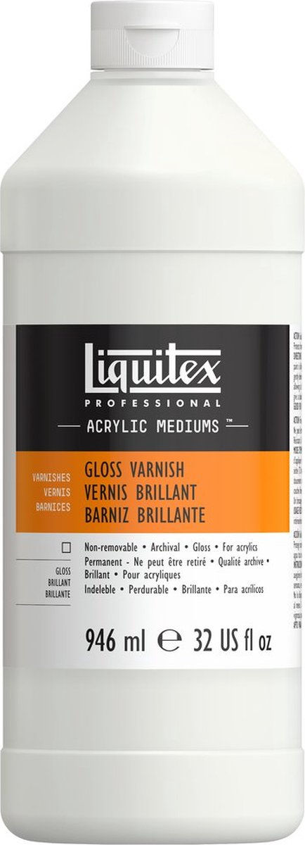 Liquitex 6232 professionel glans lak 946 ml - akryl lak glans | UV-beskyttelse | gulner ikke | til akrylmaling