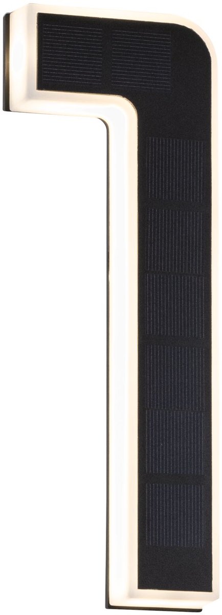 Paulmann solcelle LED husnummerbelysning inkl. udskifteligt batteri nummer 1 ip44 3000k 6lm sort