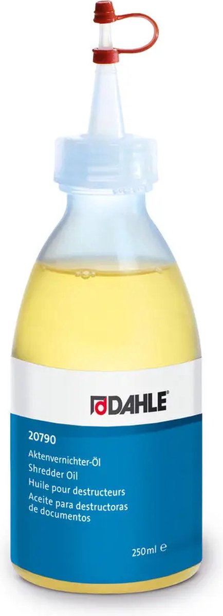 Dahle 20790 - papirkværn smøreolie - vegetabilsk baseret - sikker at bruge - 250 ml flaske