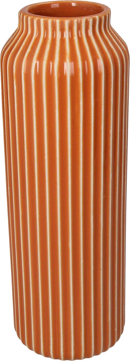 Hd collection vaas stoneware terra 9,5x9,5x26cm