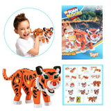 Toi-legetøj 3D puslespil tiger junior 31,5 cm skum orange 121 dele