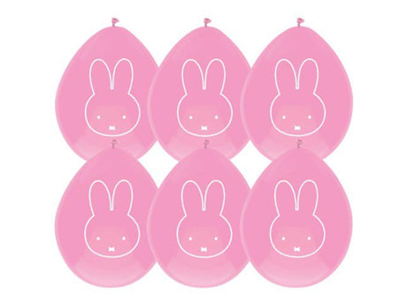 Haza balloner Miffy pink, 6 stk.
