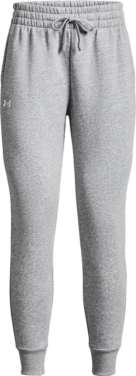 Under Armour UA Rival Fleece Joggers - Grå herre sportsbukser - Castlerock Light Heather - Hvid