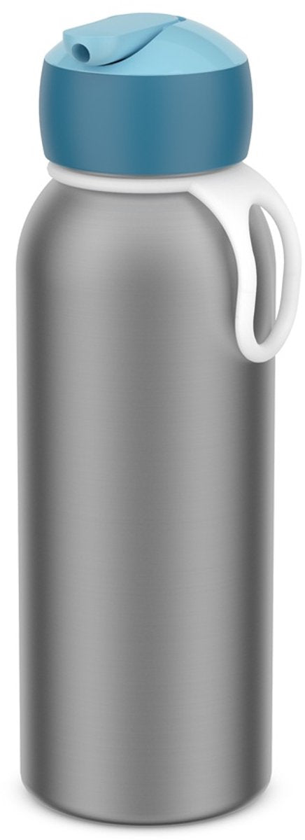 Mepal isoleerfles flip-up campus - 350 ml - 12 uur koud 4 uur warm - drinkfles met rietje voor kinderen - cool blue