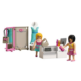 Playmobil mylife modebutik | 2 figurer med mannequin og disk | stimulerer kreativiteten | børnelegetøj til børn fra 4 år | 72081