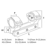Konus universal montering til 30-25,4 mm