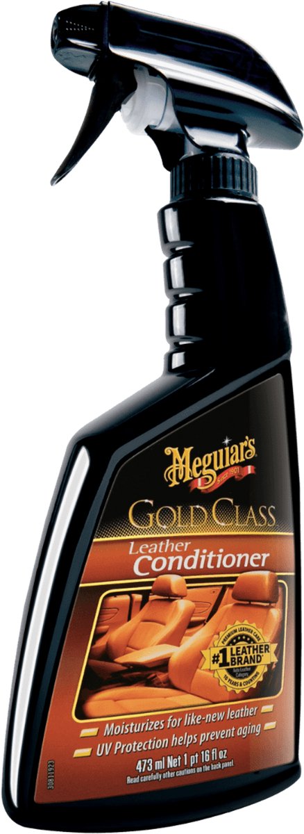 Meguiar's meguiar's guldklasse rig læderrens balsam 400ml - læderplejebil - renser, nærer beskytter - til læderperforeret læder