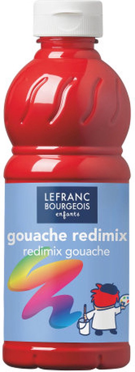 Lefranc bourgeois l b gouache maling redimix karminrød 500ml