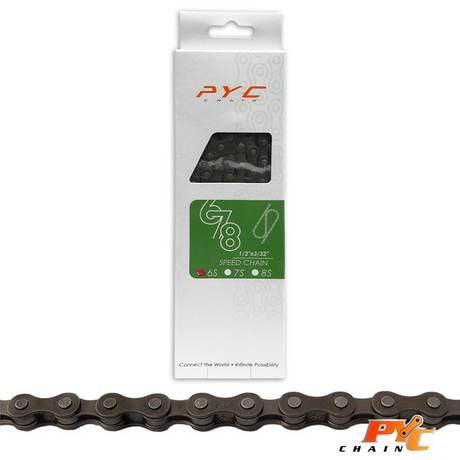 PYC Bicycle Chain 6V 116S 1 2x3 32 Shimano