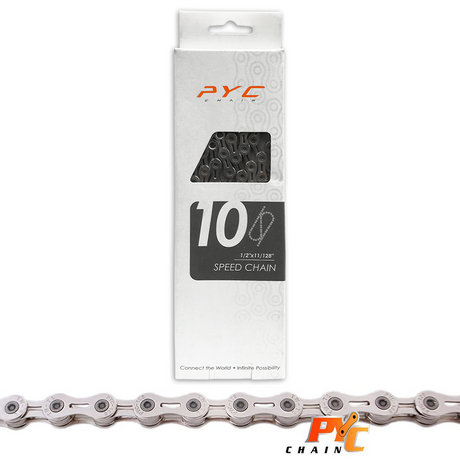 Premium Pyc Bicycle Chain - Holdable, Lightweight, 10 -Speed, Shimano Campagnolo SRAM, 116 Links