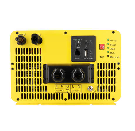 Ren sinusbølge ren sinusbølge inverter 12v-230v - 2000w med oplader, solpaneltilslutning og MPPT laderegulator