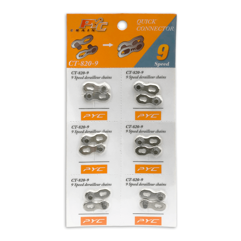 P.y.c. connector link 9 speed (6x)