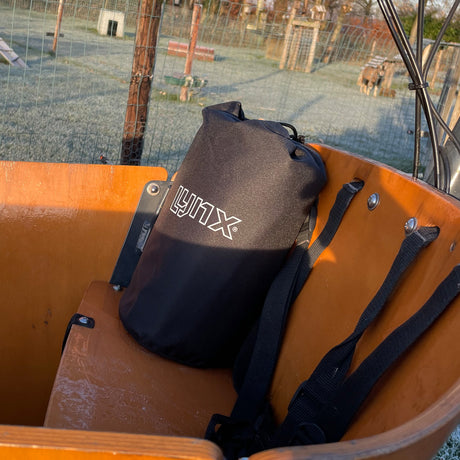 Lynx 2 -Wheels Cargo Cargo Bike Cover - 300D Oxford Polyester - Vandtæt - Anti -tyveri - Sort