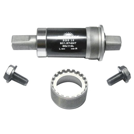 Spanninga trapas sunrace bbs15 staal 68 129 mm - zilver zwart