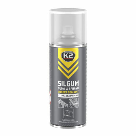 K2 silgum serie - transparent elastisk belægning i spray - 400ml - vejr- og vandafvisende