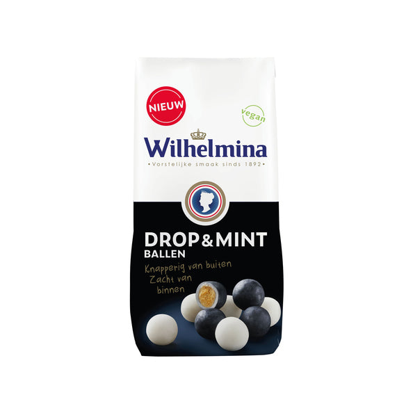Wilhelmina lakrids myntekugler vegansk pose (10x200gr)