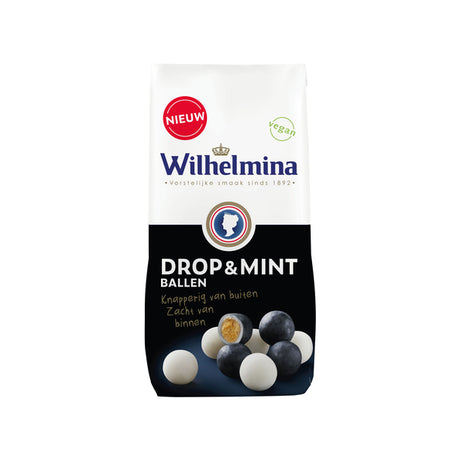 Wilhelmina lakrids myntekugler vegansk pose (10x200gr)