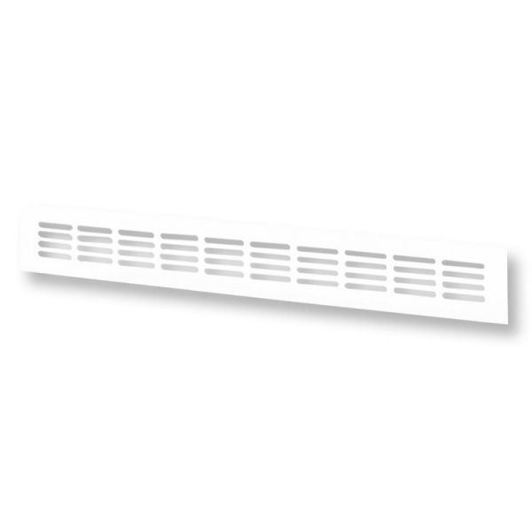 Ventilationsgitteraluminium hvid 400x80 mm