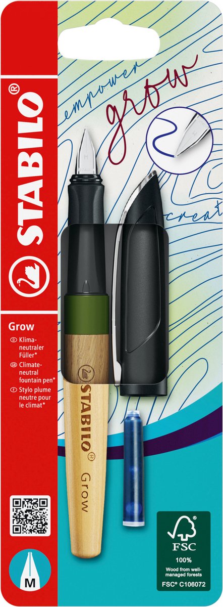 Stabilo grow fyldepen, mosgrøn eg