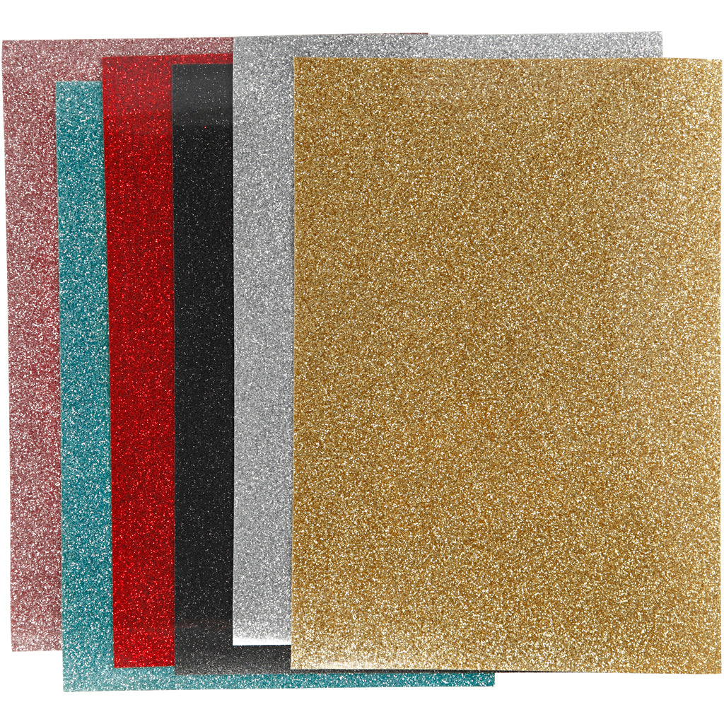 Creativ virksomhed https: www.cchobby.nl jern-på-folie-ark-148x210-mm-glitter-diverse-farver-6-ark-1-kasse