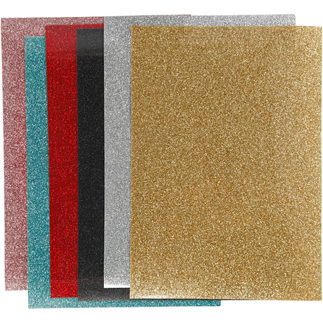 Creativ virksomhed https: www.cchobby.nl jern-på-folie-ark-148x210-mm-glitter-diverse-farver-6-ark-1-kasse