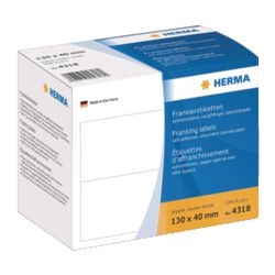 Herma frankeringsetiketter dobbelt 130x40 1000 stk.