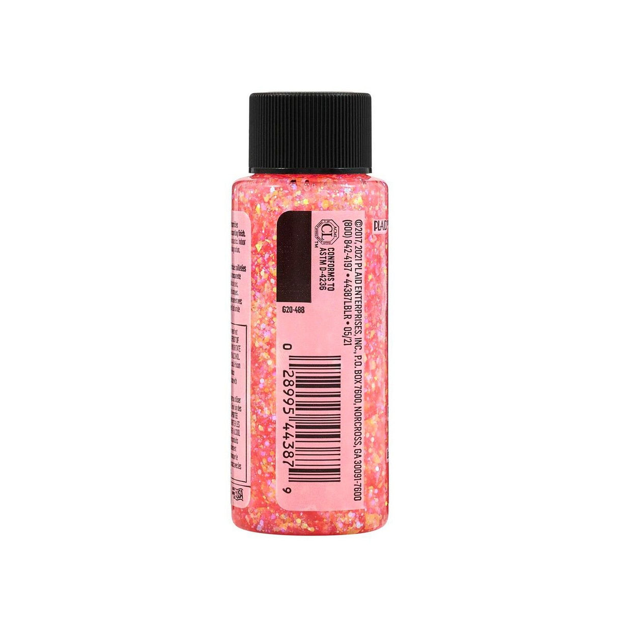 Folkart • glitrende akrylmaling neon mandarin 59ml