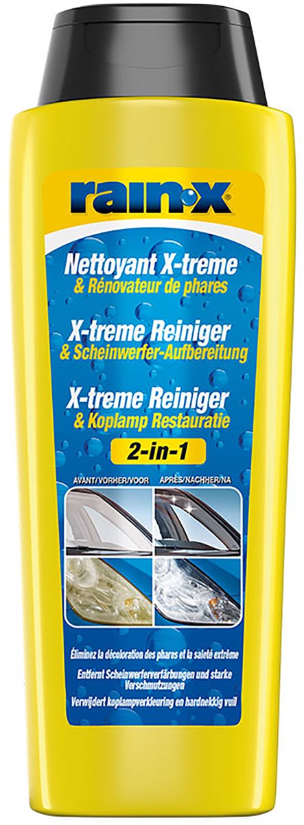 Rain-x x-treme cleaner forlygte restaurering - genopretter forlygter - perfekt rengøring - 325ml