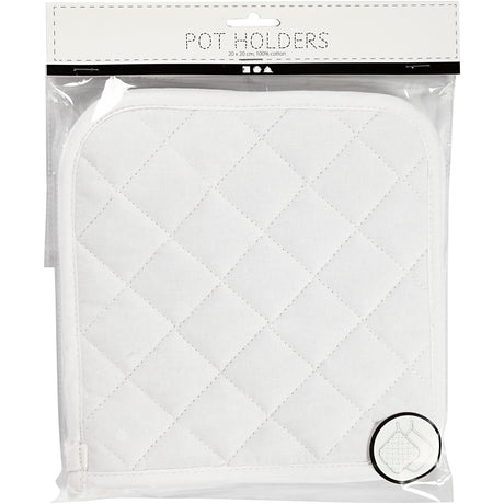 Creativ virksomhed https: www.cchobby.nl grydelapper-størrelse-20x20-cm-145-gr-white-1-pair