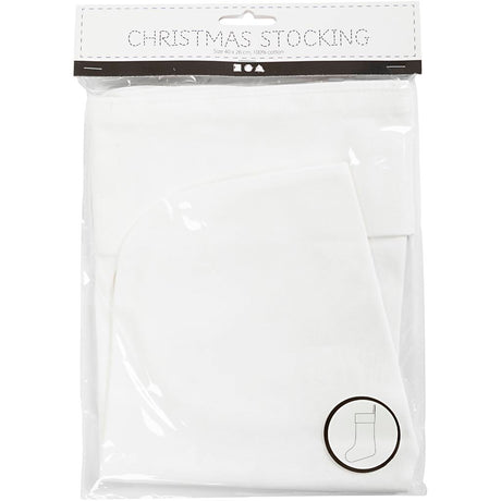 Creativ virksomhed https: www.cchobby.nl Julestrømpe-h-40-cm-b-26-cm-210-gr-white-1-piece