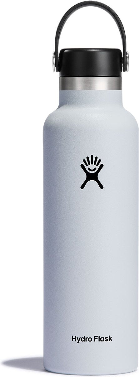 Hydroflaske standard mund flex hætte drikkeflaske (621 ml) - hvid