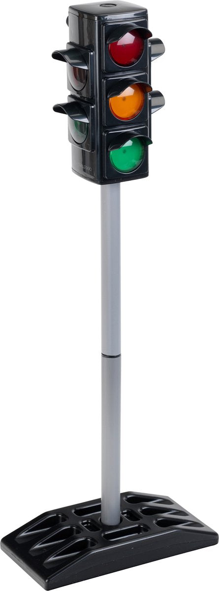Lille legetøjs trafiklys - kører på batterier - inkl. lyseffekter - 27x12,5x72,5 cm - sort
