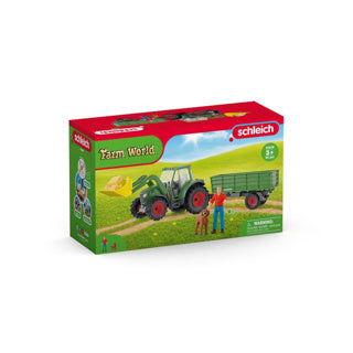 Schleich farm world traktor med trailer 42608