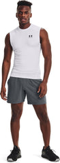 Under Armour UA HG Armour Comp SL-WHT sportstrøje til mænd - hvid - sort