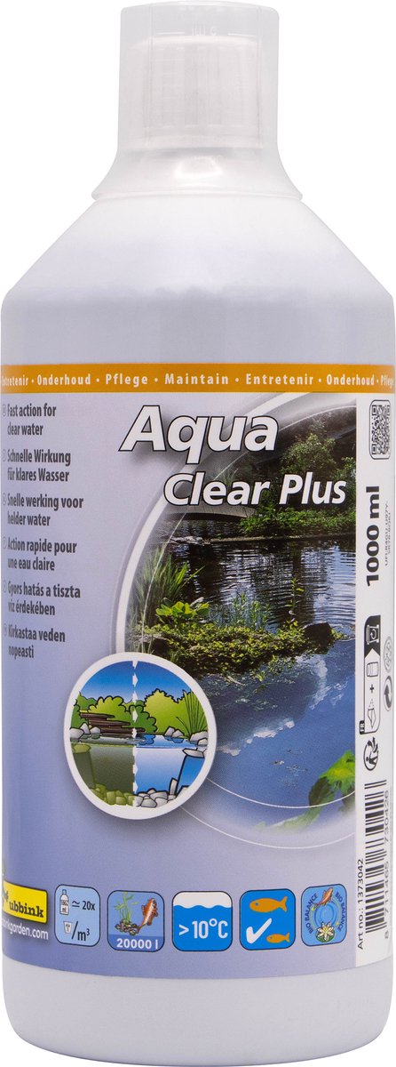 Ubbink - vandbehandlingsmiddel til dam - aqua clear plus 1000ml - vedligeholdelse af vand