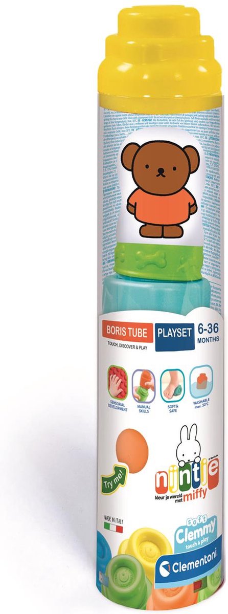 Clementoni baby - Miffy Boris Clemmy bløde blokke i rør, 5 stk.
