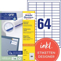 Avery universele etiketten 3667 wit 6.400 stuks