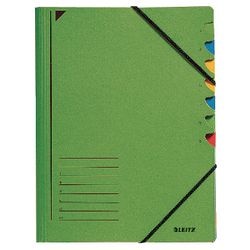 Sorteringsmappe Leitz grøn karton A4