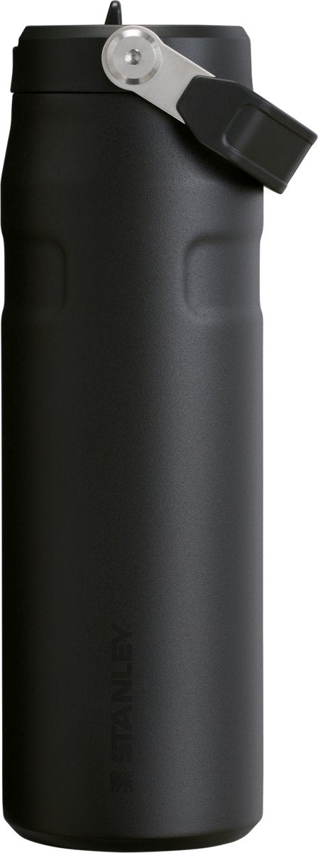 Stanley flip sugerør 2.0 vandflaske med sugerør 0,7l - 10 timer kold - 2 dage kold med is - drikkedunk i rustfrit stål - BPA fri - lækagesikker - tåler opvaskemaskine - sort