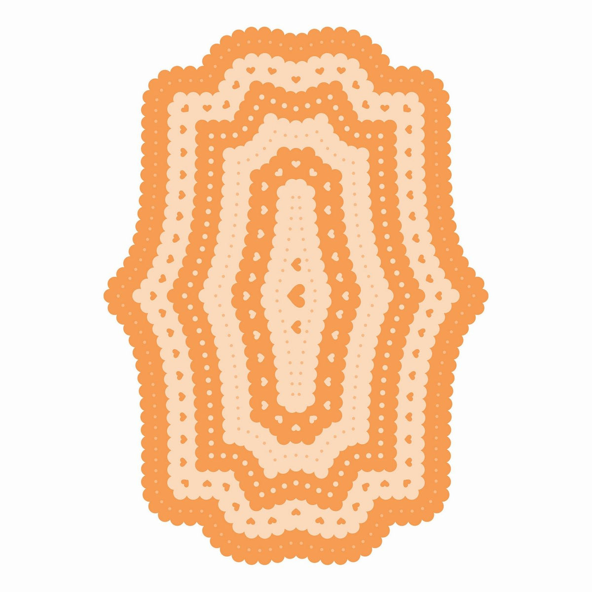 Tonic Studios • Essentials Layering die sæt scalloped heart